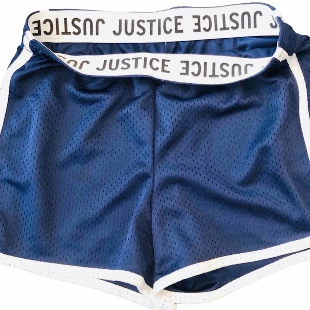JUSTICE Girl’s Athletic Logo Waistband Nylon Sport Shorts